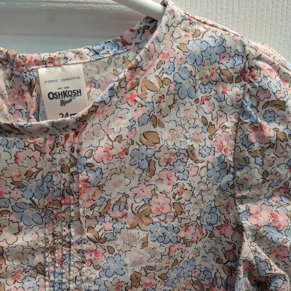 Oshkosh Floral Blouse, Size 24 months - Picture 3 of 3